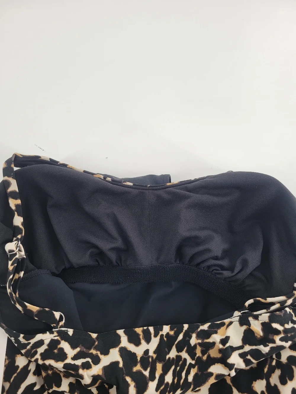 Leopard Print Black & Tan One piece swimsuit Size 16 New
